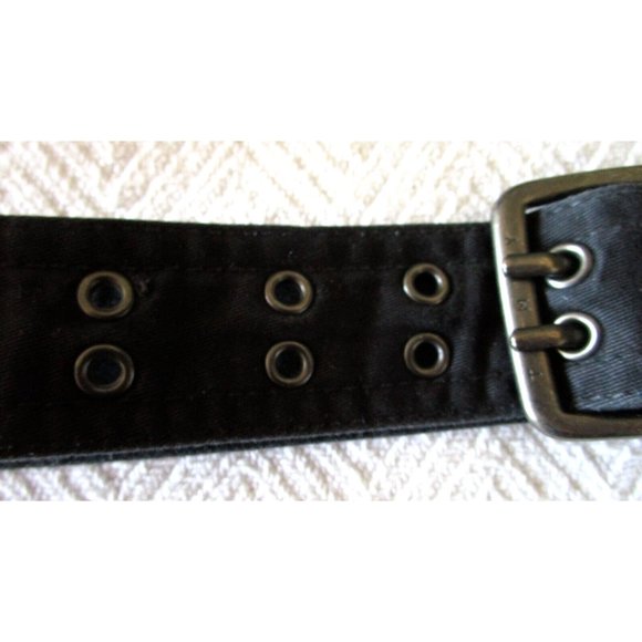 Tommy Hilfiger Women's Belts Cotton (Lot 2) - Black/Off White - Brushed Silver - Picture 7 of 15